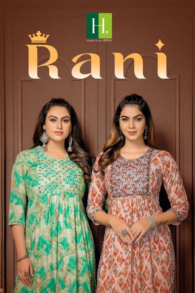 Rani By Hirwa Rayon Printed Kurtis Catalog